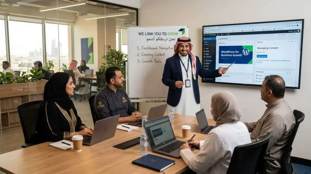 جلسة تدريب مع مستشار ويب لينك جرو