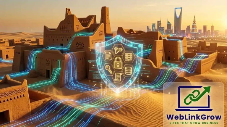 المواقع الإلكترونية المصممة عبر ويب لينك جرو متوافقة مع انظمة حماية البيانات والخصوصية السعودية والعالمية