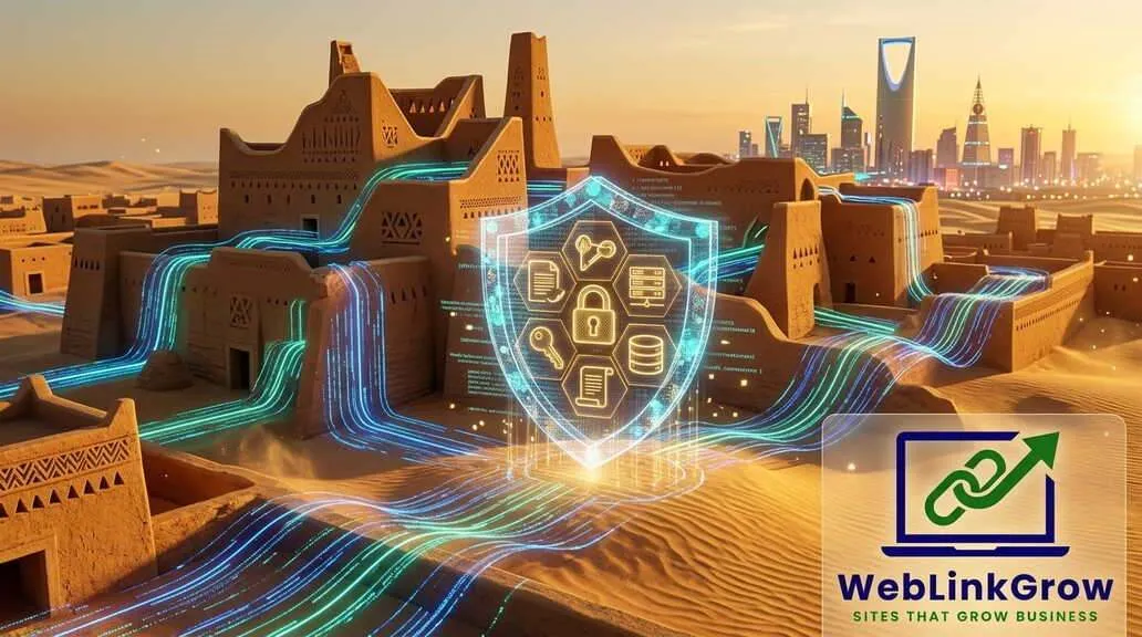 المواقع الإلكترونية المصممة عبر ويب لينك جرو متوافقة مع انظمة حماية البيانات والخصوصية السعودية والعالمية